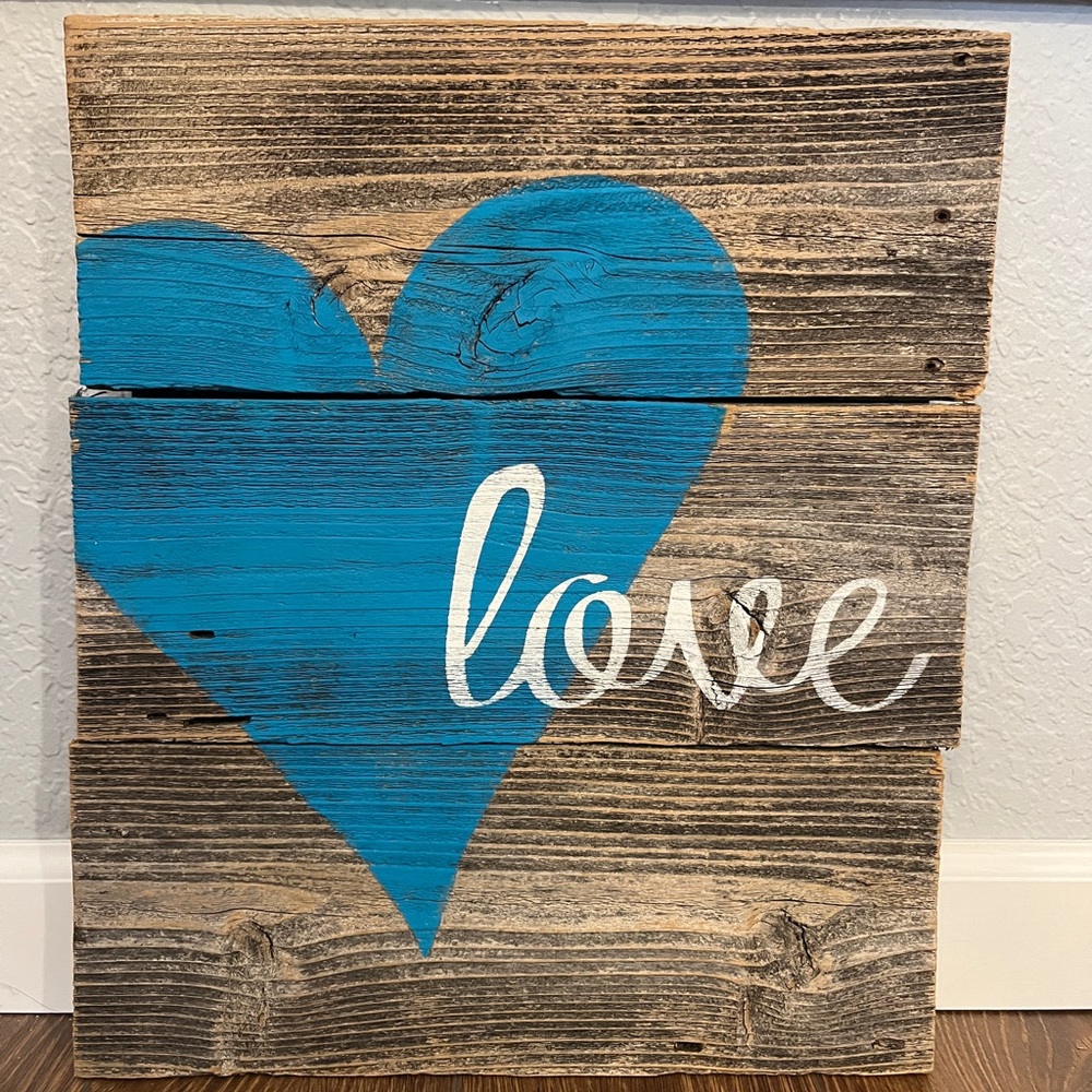 Rustic Wood “Love” sign